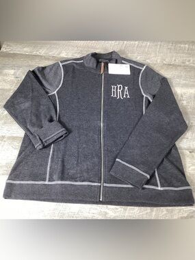 Charles River Womens XL Charcoal Zip Jacket Lightweight Heathered Full Zip NWT